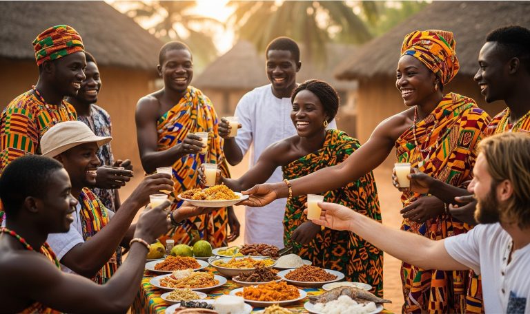 Friends and family sharing a meal