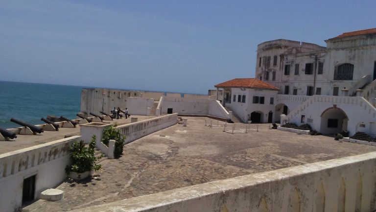 Cannons on the sea wall of Cape Coast Castle