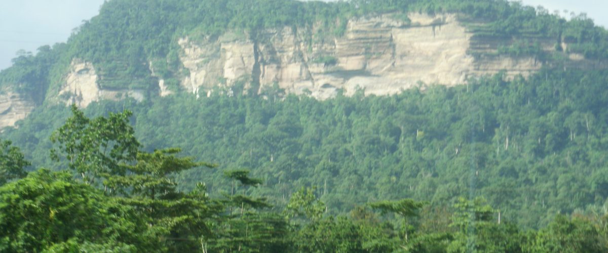 The Kwahu escarpment, where the paragliders launch
